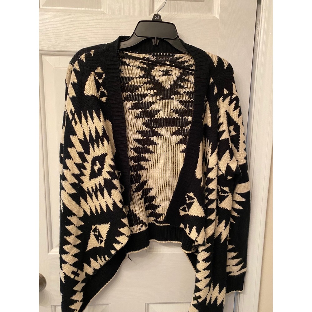 Cream & Black Cardigan
